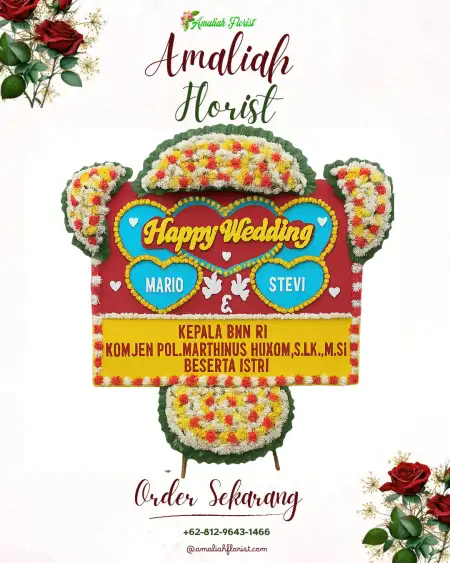 Papan Bunga Pernikahan Syahcame